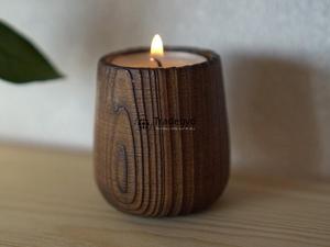 Portavelas Decorativo de Madera Natural Hecho a Mano de Primera Calidad Ecológico para Decoración del Hogar Tradebyd - Product Image 4