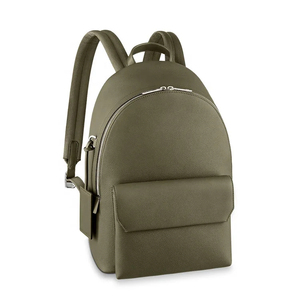 Minimalist Olive Green Softback <b>Laptop</b> <b>Backpack</b> with Zipper Closure and Water Resistance Feature for Unisex Use - Product Image 3