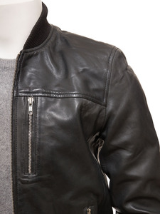 Veste pour homme, style classique universitaire, vestes en cuir pour homme avec poches, veste à fermeture éclair pour homme - Product Image 5