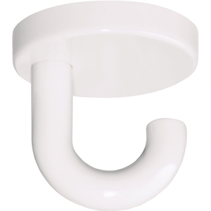 HEWI Single Hook 477.90.015 Underhead Projection 50 mm 99% Pure White Polyamide 50 mm Height and 50 mm <b>Hangers</b> - Product Image 3