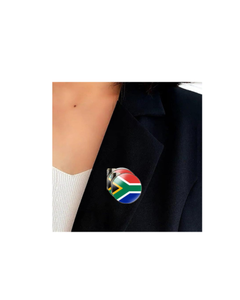 South African Eco-Friendly Fashionable <b>Badge</b> Brooch <b>Pin</b> Clothing Bag Accessory Novelty Gift Souvenir National Water Resistant - Product Image 3