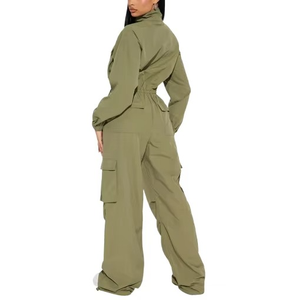 Ensemble coupe-vent en polyester de qualité supérieure Veste zippée Ensemble coupe-vent léger, imperméable et respirant - Product Image 5