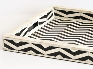 Dernier plateau de service en incrustation d'os pour la décoration intérieure Motifs floraux pour les occasions de Noël - Product Image 2