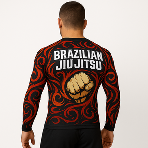 เสื้อบีบอัด BJJ แบบกำหนดเองความชื้น-wicking, เสื้อป้องกันผื่นคันยืด4ทิศทาง | สำหรับ MMA, การต่อสู้และการฝึกอบรม | ผู้ผลิต OEM - Product Image 4