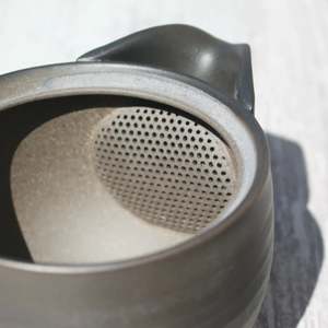 Théière en argile noire Kyusu avec filtre en céramique, capacité 260 ml/330 ml, design Wabi-Sabi (argile Tokoname sans couvercle) - Product Image 1