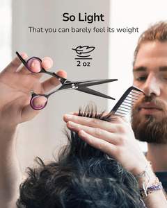 Ciseaux de coiffure professionnels droits et tranchants en acier inoxydable pour droitiers, 6,5 pouces, pour salon de coiffure - Product Image 2