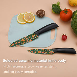 Vente flash, ensemble de couteaux Santoku en céramique japonaise de luxe pour la cuisine à domicile, préparation des légumes, compatible lave-vaisselle, livraison gratuite - Product Image 4