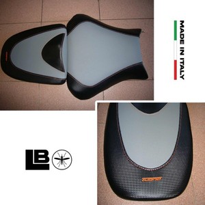 Kit de housse de selle de moto Aprilia Tuono 1000 personnalisé - Cuir et carbone - Product Image 2
