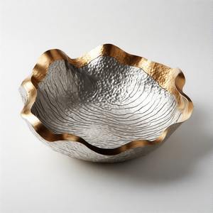 Crown Gleam Luxe Serving BowlAluminium Serving Bowl Decoración Fechas Chocolate Frutos secos Cuencos para mejorar el comedor - Product Image 4