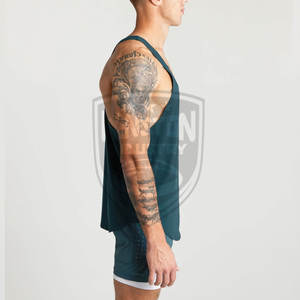 Nouveauté 2024 2025 – Débardeurs de sport pour hommes en coton respirant et fibre de bambou, style urbain, service OEM disponible pour la vente en gros - Product Image 5