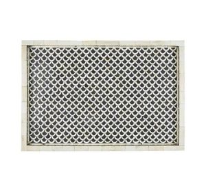 ถาดเสิร์ฟแบบฝังทำด้วยมือสุดหรูถาดรองกระดูกสำหรับใส่ในรอมฎอนอาหารเช้าอาหารผลไม้ชากาแฟ - Product Image 2