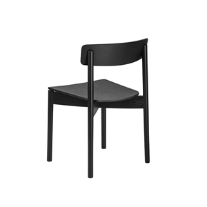 Silla de Comedor Moderna Minimalista de Madera Maciza con Acabado Negro, Respaldo Cómodo para Restaurante y Hogar - Product Image 4