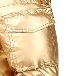 2024 haute qualité col montant doudoune hiver brodé extérieur bulle manteaux avec fermeture éclair unie hiver haute rue Style - Product Image 3