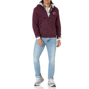 Sudadera con capucha de lana para hombre, prenda deportiva masculina de alta calidad, transpirable, de Color personalizado, bajo nivel de protección, para invierno - Product Image 4
