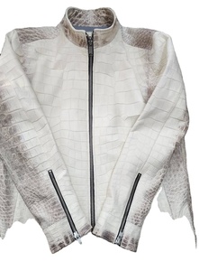 เสื้อแจ็กเก็ตหนังจระเข้ใส่สบายสำหรับผู้ชายเสื้อโค้ทผ้าแคนวาสสำ100% แท้สำหรับฤดูหนาว - Product Image 2