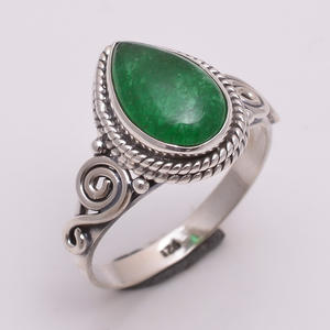 ผู้ผลิตแหวนเงินสเตอร์ลิง925ละเอียดตามสั่งเครื่องประดับอัญมณีฟอสซิลธรรมชาติสำหรับงานปาร์ตี้ขายส่งและส่งออกโดยตรง - Product Image 3