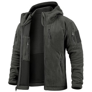 Venta al por mayor personalizada chaqueta de invierno de los hombres con capucha de color sólido de lona impermeable a prueba de viento cremallera cierre bolsillos estilo formal - Product Image 3