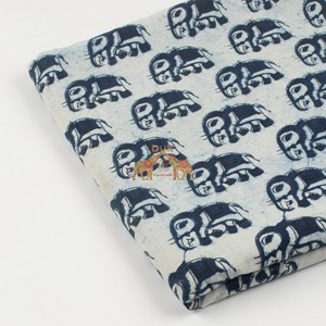 Dernière collection de tissus en coton imprimé éléphant indigo, faits main et fabriqués à la main, pour la couture, le quilting et l'artisanat - Product Image 6