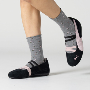 Calcetines de Algodón para Mujer - Calcetines Casuales con Estampado Floral, Transpirables, Tejidos, Suministro ODM, Uso Diario - Estampado Floral D - Product Image 2