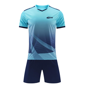 Uniformes de Fútbol Personalizados al por Mayor de Poliéster de Secado Rápido, Conjuntos de Fútbol para Equipos, Camisetas y Pantalones Cortos Transpirables con Impresión por Sublimación - Product Image 1