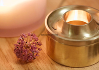 Brûleur en laiton de qualité supérieure, faible MOQ, écologique, fait main, pour décoration intérieure, aromathérapie, bougie chauffe-plat, huile essentielle, bois de santal
