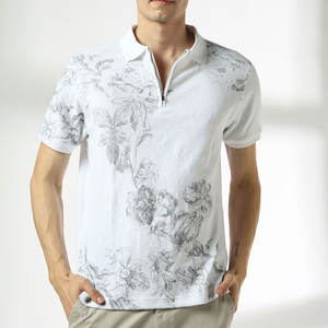 OEM impresión transpirable hombres de manga corta de algodón para Polos mejor calidad con su propio logotipo de diseño de tela de punto - Product Image 1