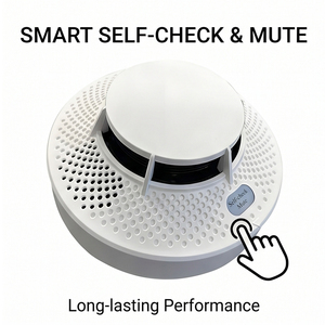 Standalone <b>Smoke</b> Detector Wire-Free Photoelectric Fire Alarm Sensor with Built-in Siren - Product Image 2