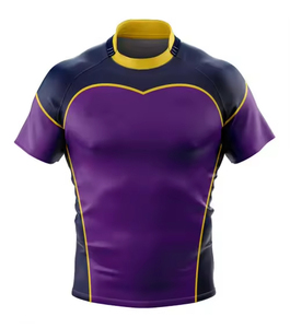 Venta al por mayor, diseño de uniforme de Rugby, camiseta de Rugby, logotipo personalizado, 100% poliéster, impresión por sublimación, ropa deportiva, 100% poliéster, adultos - Product Image 2