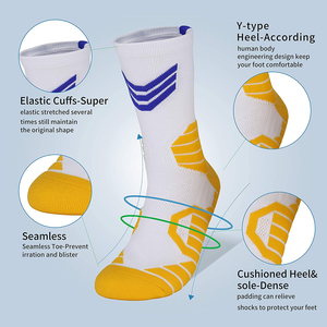 Chaussettes de football antidérapantes personnalisées en gros, chaussettes de football antidérapantes, chaussettes de basketball antidérapantes pour hommes - Product Image 2