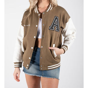 Vestes Letterman Varisty sur mesure avec manches Veste universitaire d'hiver personnalisée Vestes de baseball décontractées pour femmes - Product Image 1