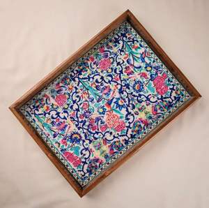 ถาดเสิร์ฟไม้เคลือบพิมพ์ตกแต่งเครื่องประดับถาดเสิร์ฟอาหาร Ramadan เกรดสูงสําหรับภายในจาก SCI อินเดีย - Product Image 6