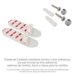 Portarotolo da bagno Maurer con mensola per cellulare, autoadesivo / con viti. Colore Acciaio Inossidabile - Product Image 3