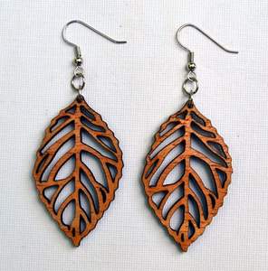 ขายส่งแฟชั่นเครื่องประดับหลายสีสีน้ําตาลผู้หญิงดอกไม้รูปร่างDrop Charmเรซิ่นต่างหูไม้Eidคริสต์มาสเครื่องประดับไม้ - Product Image 3