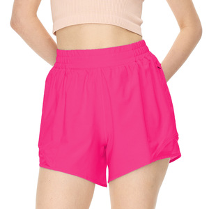 Nouveauté Shorts de sport pour femmes, taille mi-haute, tissés, fermeture à cordon, shorts de course athlétiques doux pour l'entraînement, séchage rapide - Product Image 5