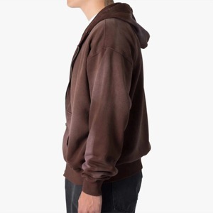 Sweat à capuche zippé délavé pour homme, élégant et confortable - Haute qualité, 100% coton, hiver, écologique, respirant, vêtement décontracté - Product Image 4