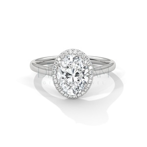 925 Sterling <b>Silver</b> <b>Solitaire</b> Diamond Engagement <b>Ring</b> for Women in Oval Cut with VVS Clarity Wedding Religious Style - Product Image 2