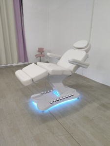 Estética reclinable 3/4 Motor negro eléctrico tatuaje médico Spa silla para examen cosmético belleza Facial cama mesa de masaje - Product Image 2