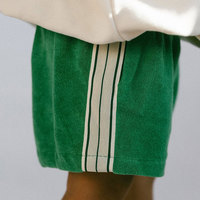 Short personnalisé pour enfants en tissu éponge à rayures latérales bébé garçon filles été course actif élastique rétro Short pour la plage