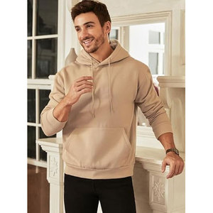 Personnalisé sans cordon doux épais pull à capuche usine coupe ample haute rue basique sur la tête sweat à capuche pour thermique - Product Image 5