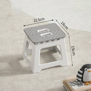 เก้าอี้พลาสติกพับได้สำหรับเด็กและผู้ใหญ่ เก้าอี้พับได้เหมาะสำหรับห้องครัว เก้าอี้เหยียบพร้อมที่จับ - Product Image 4