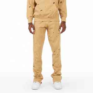 Custom Streetwear Chándal de alta calidad Flare Sweat Pants Blank Unisex Hoodie para hombres - Product Image 3