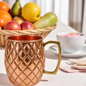 Vente en gros de mules de Moscou en cuivre de luxe mules écologiques en métal design pour boire mug martelé - Product Image 6