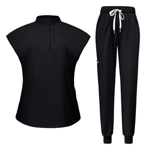 Tops de manga corta, pantalones para correr, uniforme para mujer, conjunto de uniforme de salón, uniforme de enfermería para mujer, uniforme verificado para mujer - Product Image 6