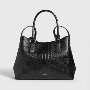 Sac à main fourre-tout en cuir de mouton véritable pour femme authentique avec fermeture à glissière décontractée et bandoulière imperméable - Product Image 1