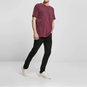 T-shirt en coton uni personnalisé pour homme, tee-shirt basique, tissu doux de qualité supérieure, OEM - Product Image 5