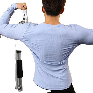 Tissu côtelé chemises de Compression pour hommes maillots de bain décontractés et vêtements de combat Muscle Fit musculation éruptions cutanées pour homme - Product Image 3