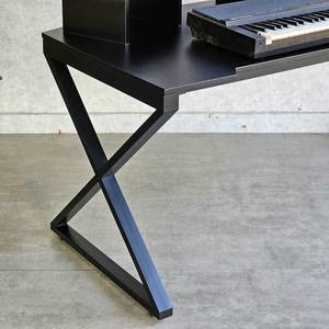 StudioDesk SD68018 X-Leg Computer <b>Desk</b> with Rubber Wood Finish - Product Image 4