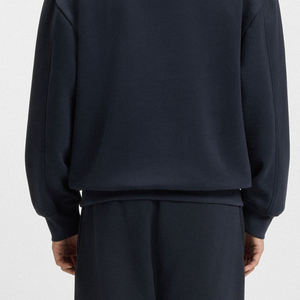 Sweat-shirt à col rond pour homme avec couleur unie et logo personnalisé, prix avantageux pour les acheteurs en gros / Poignets côtelés - Product Image 6