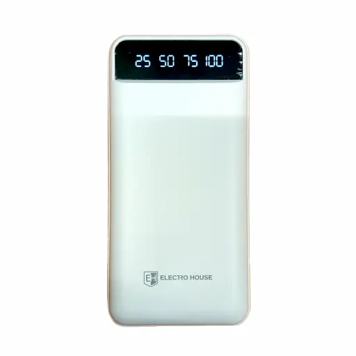 Power Bank 10000 mAh Branco Tipo-C MicroUSB Com Lanterna Carregamento Rápido Banco de Bateria Externa Carga Rápida 100000mah
