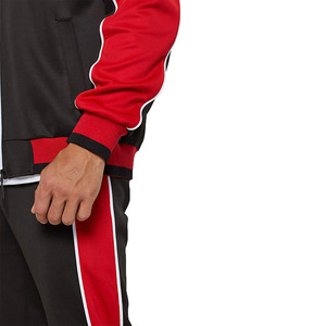 Wholesale Price Tracksuit For Men Cheap Rate Streetwear / OEM Service Color Block High Quality Tracksuit Set With Full Sleeves - Product Image 3